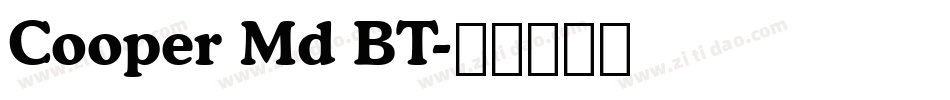 Cooper Md BT字体转换